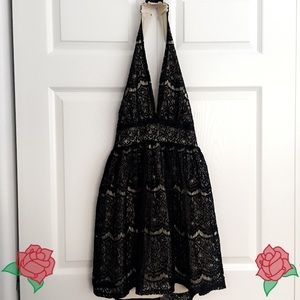 Audrey lace halter dress